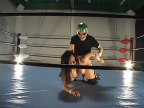 Busty Hairy Jap Banged in a Wrestling ring
